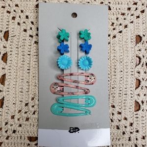 BP barrettes hair clips floral new